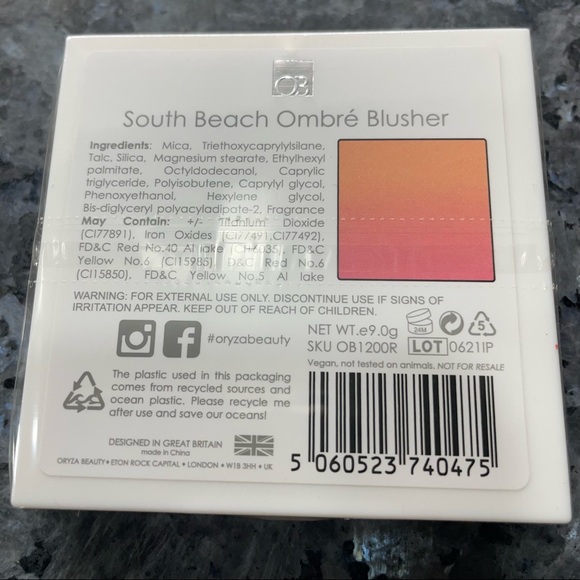 ORYZA BEAUTY South Beach Matte Ombre Blush / New In Box / Boutique - Picture 7 of 7